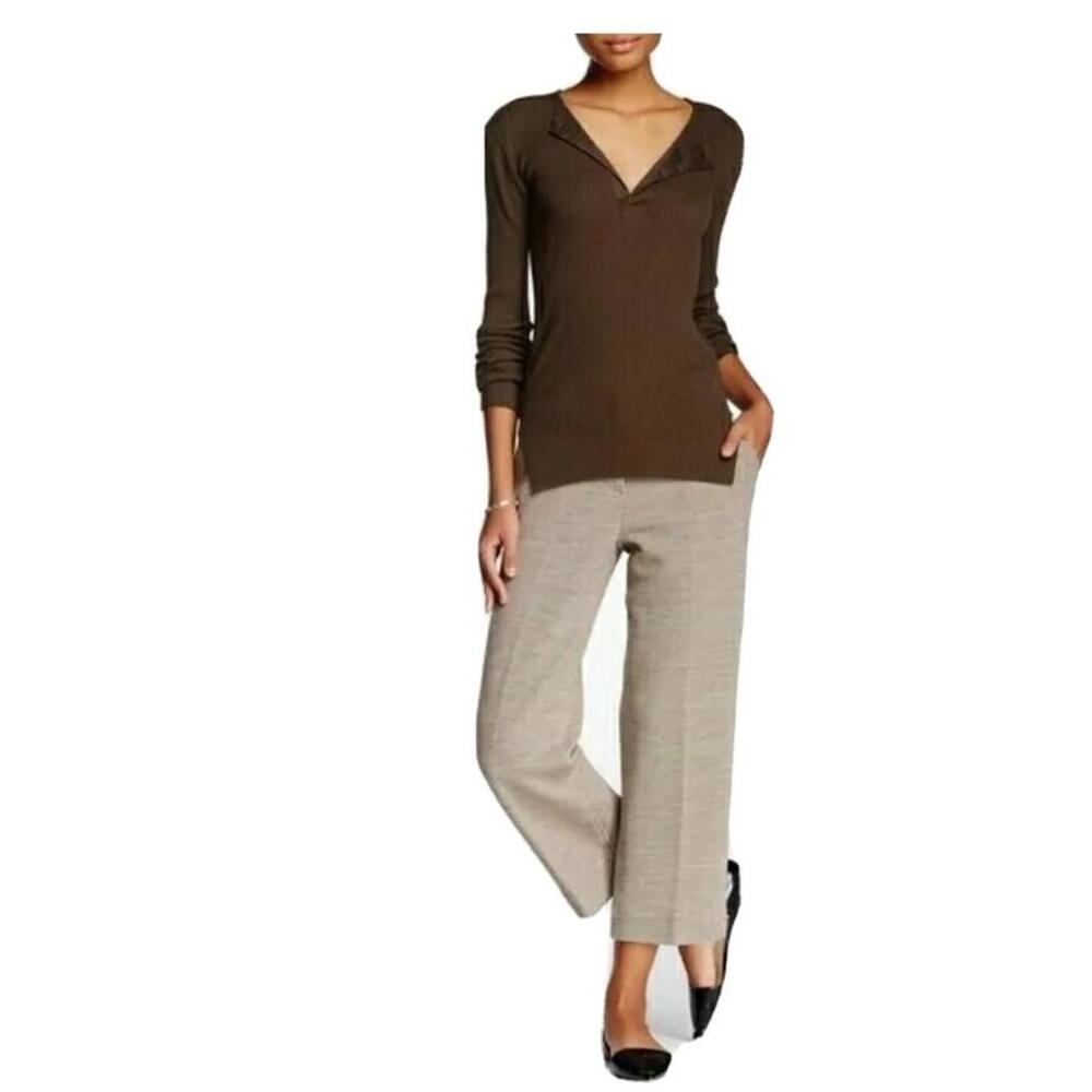 Helmut Lang ~Pique~ 100% wool Women's beige Designer ankle pants Size 0